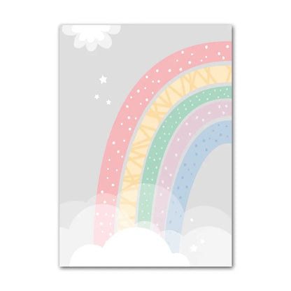 Rainbow Mountain Canvas Posters - Just Kidding Store