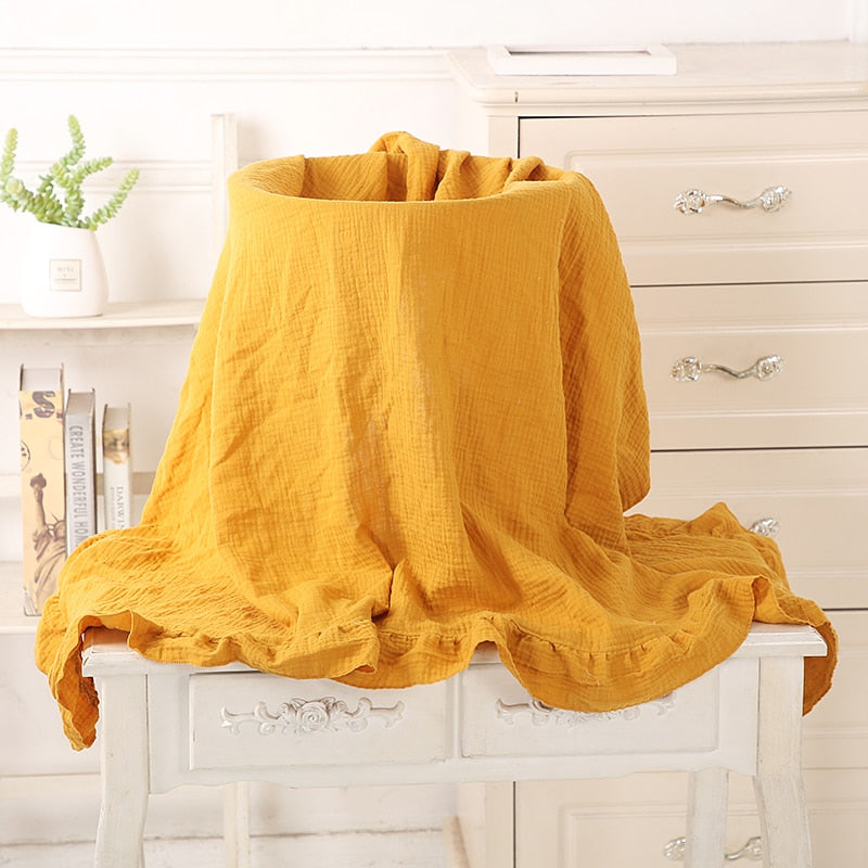 Ruffled Muslin Swaddle Blankets - Just Kidding Store