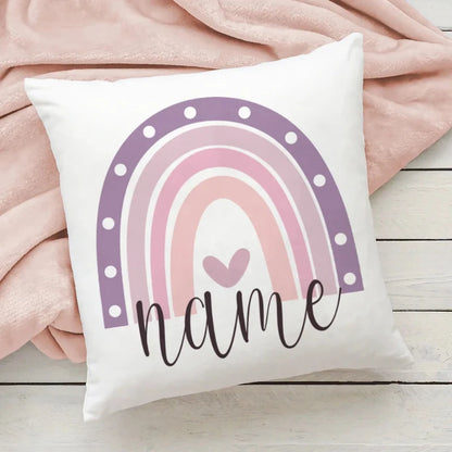 Personalised Rainbow Pillow Case - Custom Cushion Cover - Just Kidding Store