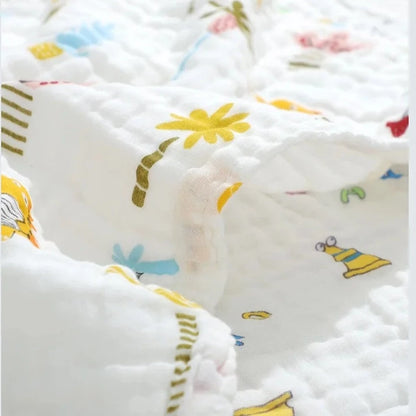 6 Layers Cotton Muslin Swaddle Blanket - Just Kidding Store