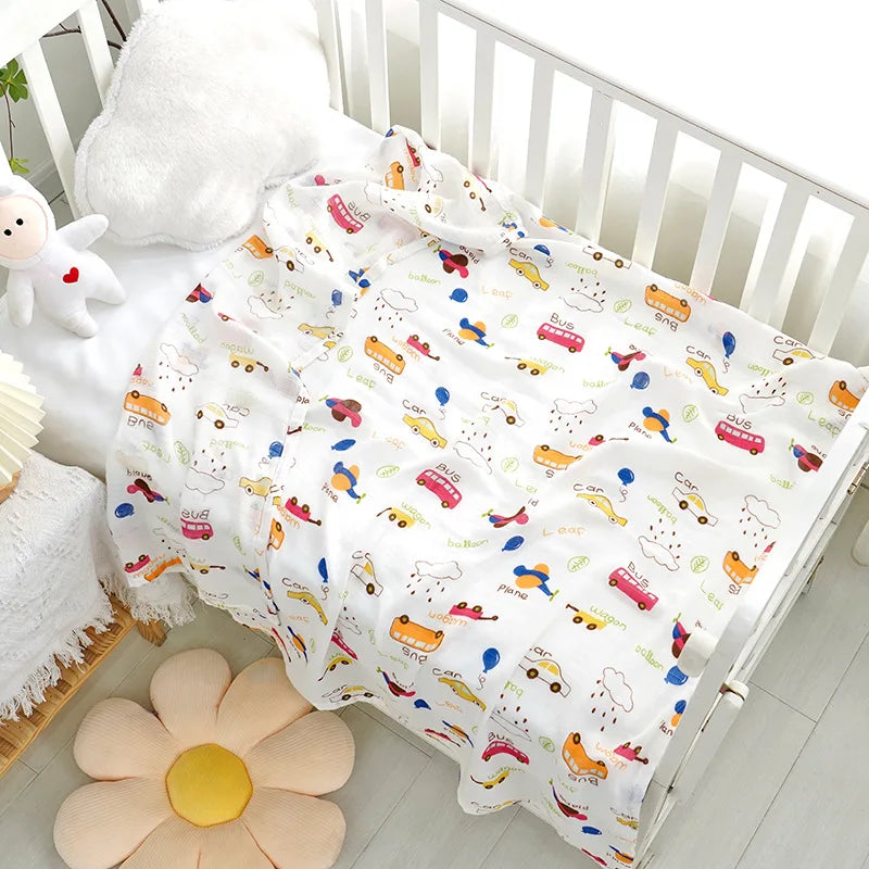 2 Layer Bamboo Cotton Muslin Blanket - Just Kidding Store