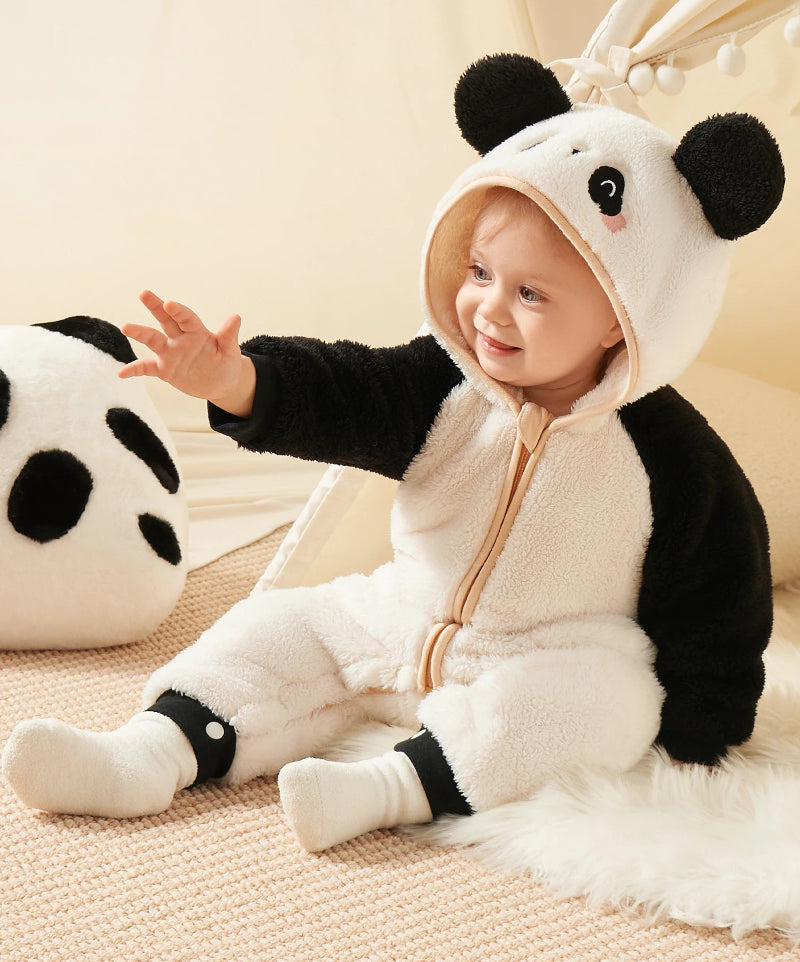 Animal Coral Fleece Baby Toddle Jumpsuit - Just Kidding Store