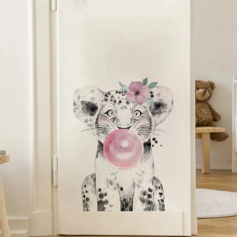 White Lion Bubble Gum Wall Decal - Just Kidding Store