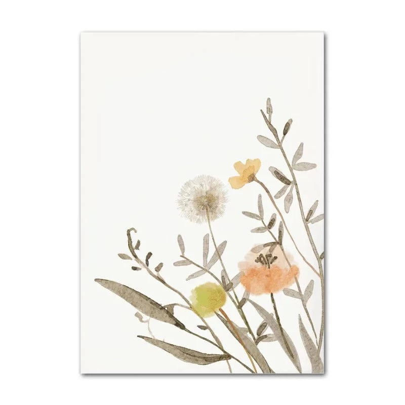 Wildflowers Boho Rainbow Personalised Canvas Posters - Just Kidding Store