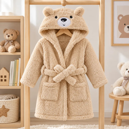 Cozy Beige Bear Winter Robe - Just Kidding Store
