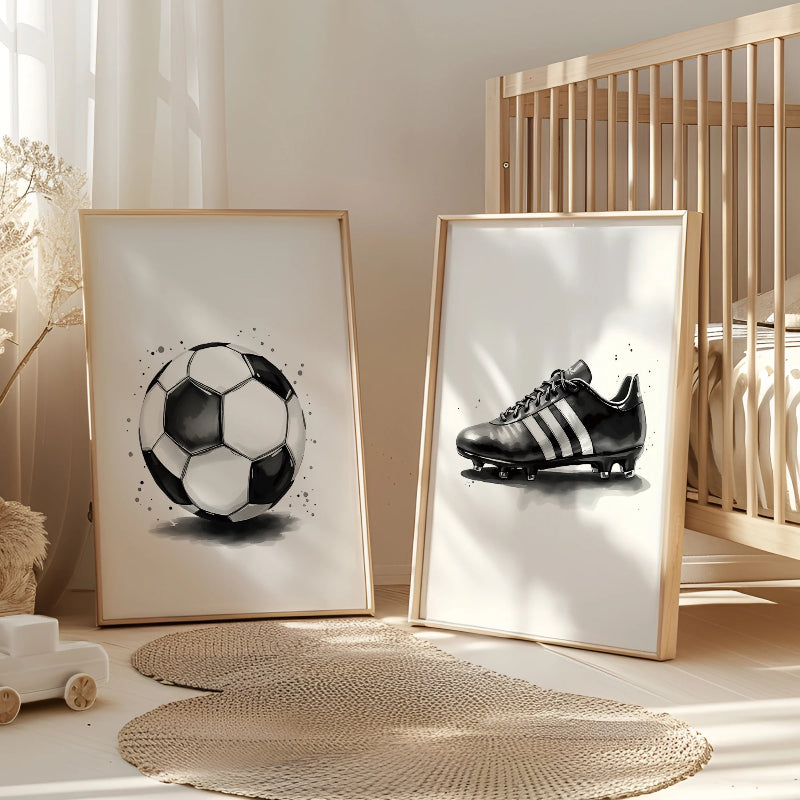 3pcs Personalized Custom Name Football Canvas Poster - Just Kidding Store