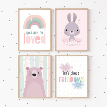 Rainbow Mountain Canvas Posters - Just Kidding Store