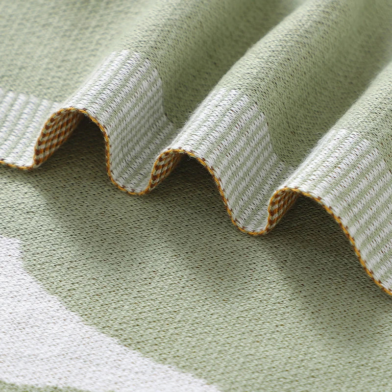 White Goose Cotton Knitted Blanket - Just Kidding Store