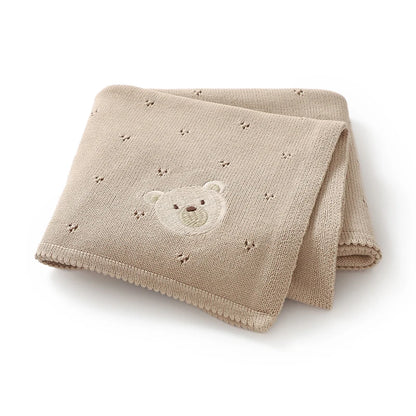 Teddy Dreams Cotton Knit Blanket - Just Kidding Store