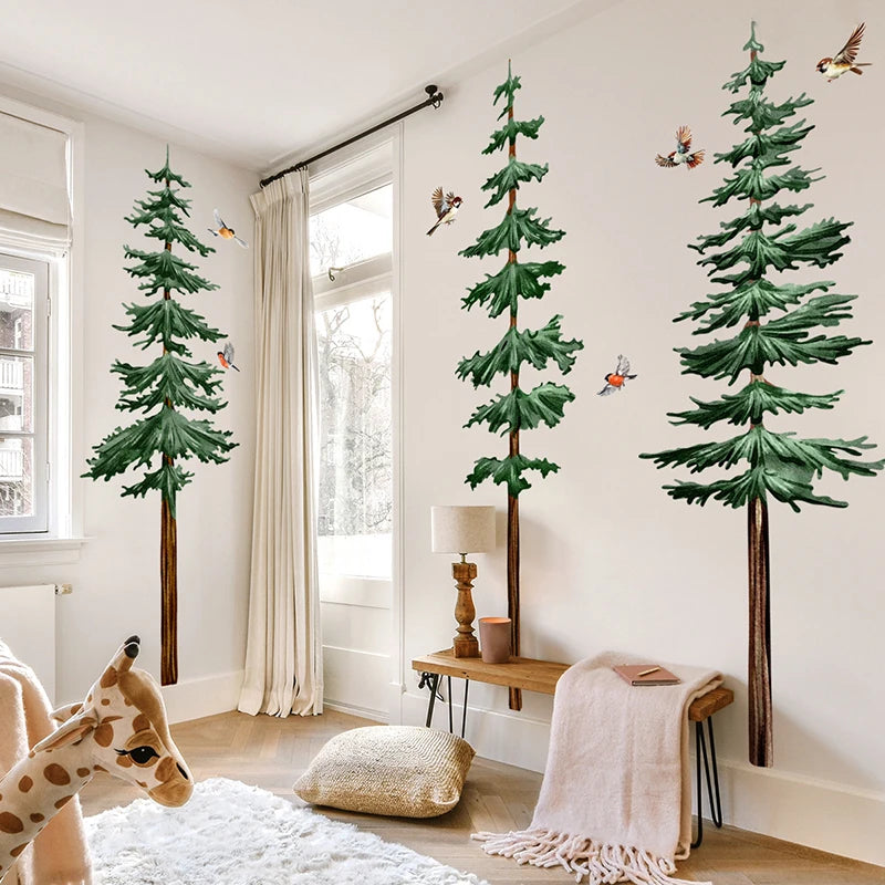 Tall Pine Tree Wall Stickers - Just Kidding Store