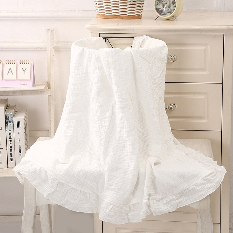 Ruffled Muslin Swaddle Blankets - Just Kidding Store