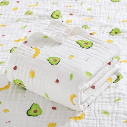6 Layers Cotton Muslin Swaddle Blanket - Just Kidding Store