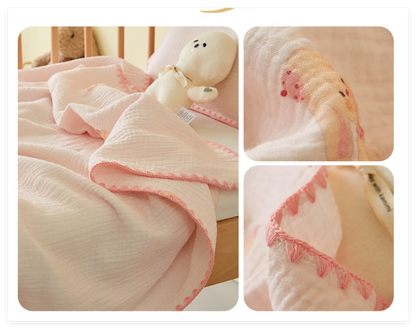 4 Layers Muslin Baby Nursery Blanket - Just Kidding Store