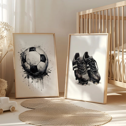 3pcs Personalized Custom Name Football Canvas Poster - Just Kidding Store