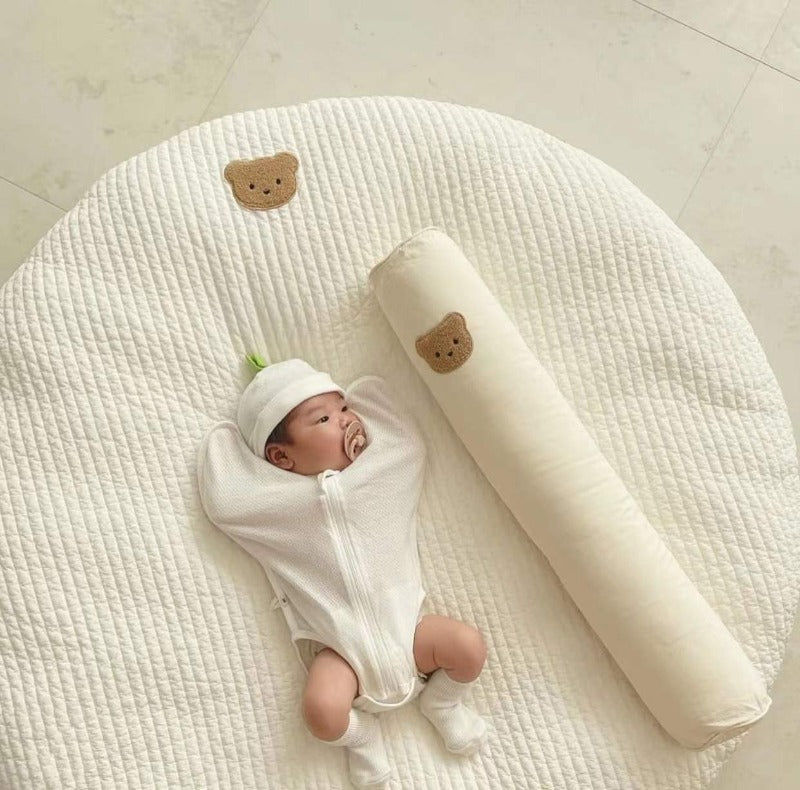 Round Embroidered Padded Baby Play Mat - Just Kidding Store