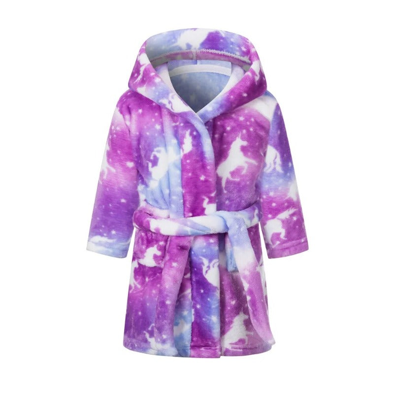 Winter Hooded Flannel Childrens Robe - Just Kidding Store