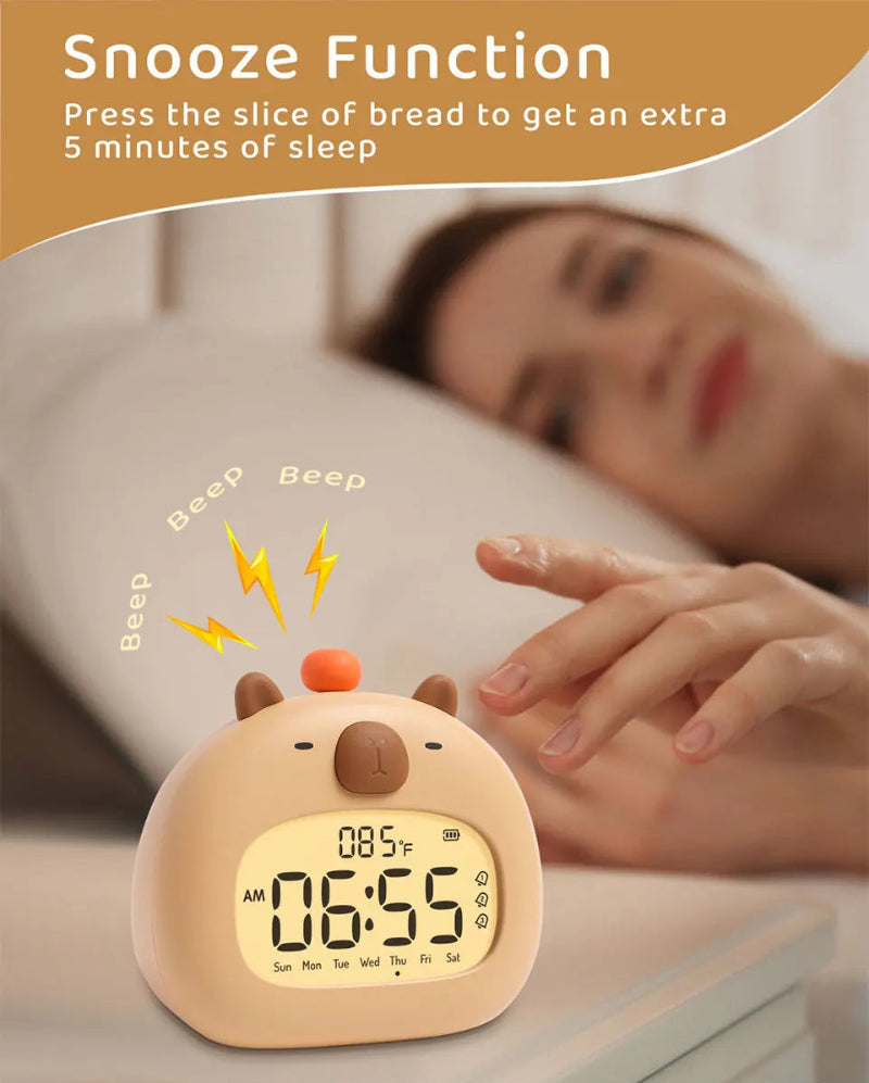 Capybara LED Alarm Clock Night Light - Just Kidding Store