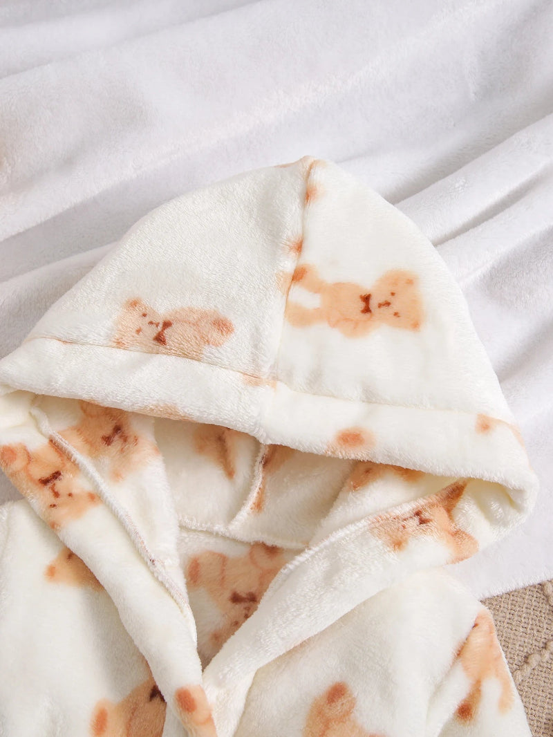 Teddy Bear Plush Hooded Robe - Just Kidding Store