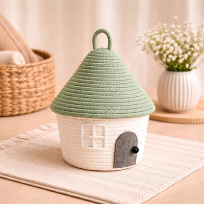 Crochet Cottage Cotton Rope Storage Baskets - Just Kidding Store