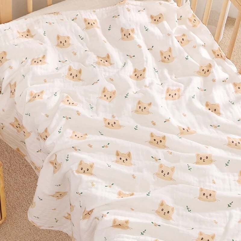 4 Layers Muslin Swaddle Blanket - Just Kidding Store