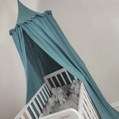 OEKO-Tex Premium Muslin Cotton Canopy With Frills - Just Kidding Store