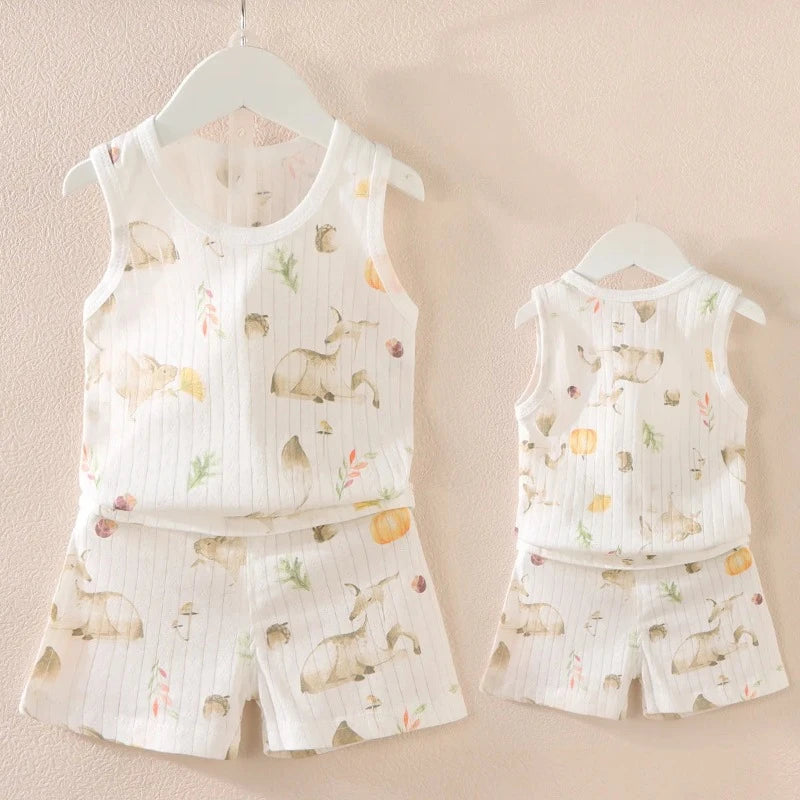 Woodland Summer Pajama Set - Just Kidding Store