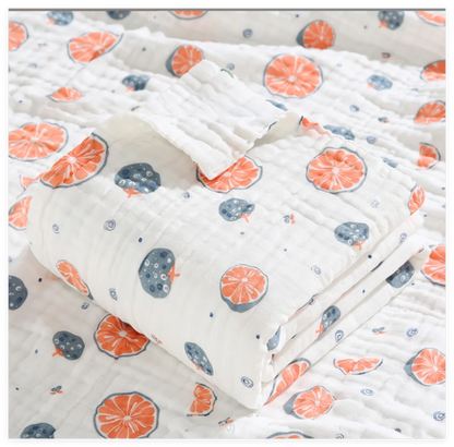 6 Layers Cotton Muslin Swaddle Blanket - Just Kidding Store