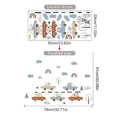 Whimsical Road Trip Wall Stickers - Just Kidding Store