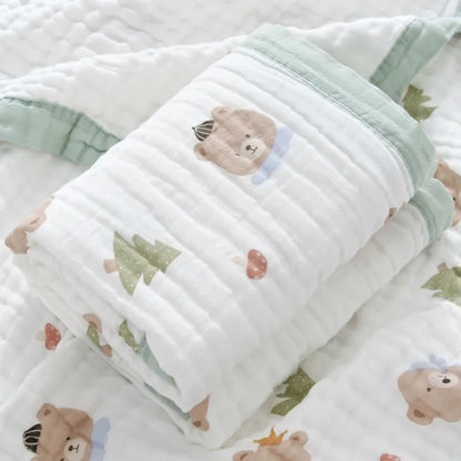 6 Layers Cotton Swaddle Blanket - Just Kidding Store