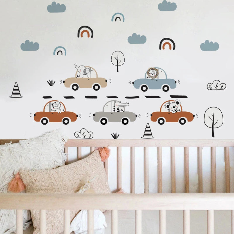 Whimsical Road Trip Wall Stickers - Just Kidding Store