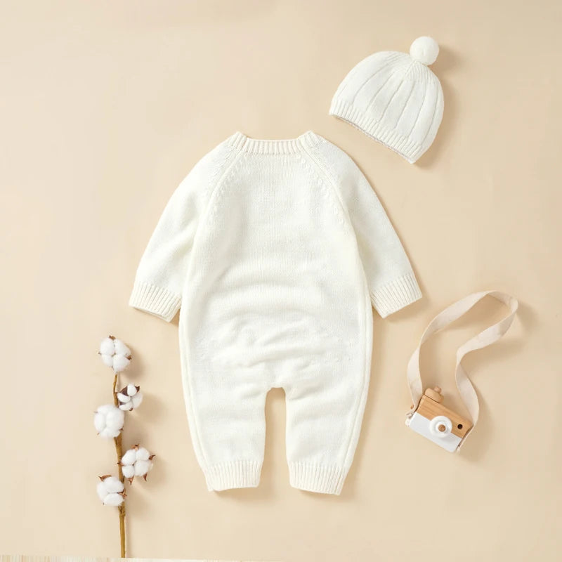 Cozy Button Knit Romper Set - Just Kidding Store