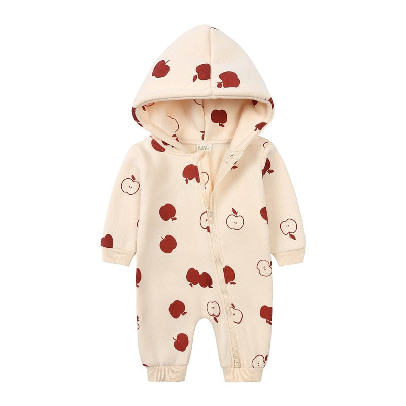 Hooded Fleece Rompers -  Zipper Jumpsuit - Just Kidding Store