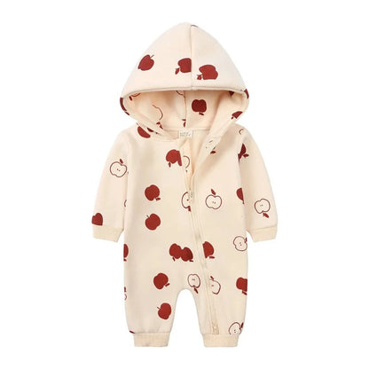 Hooded Fleece Rompers - Zipper Jumpsuit - Just Kidding Store