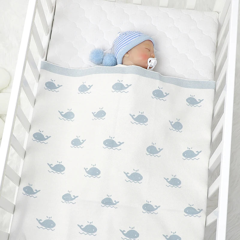 Baby Whale Nursery Blanket - Just Kidding Store