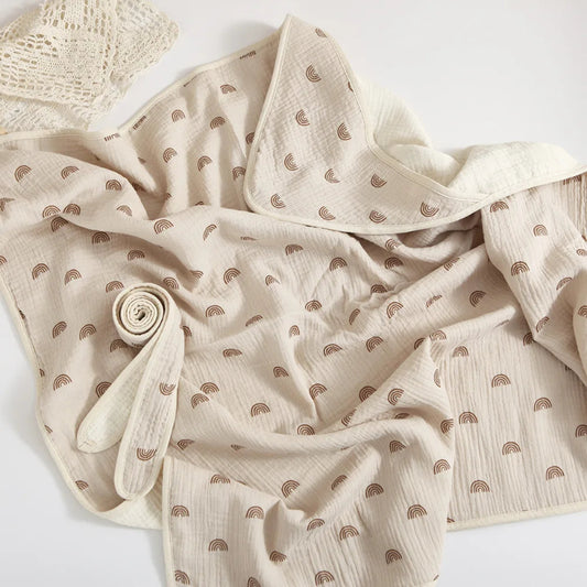 4 Layer Muslin Hooded Towel - Bath Poncho - Just Kidding Store