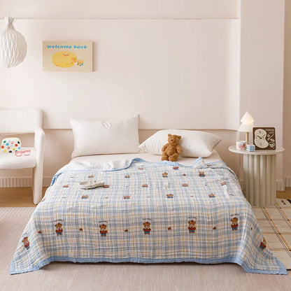 Pure Cotton Six Layer Muslin Blanket - Just Kidding Store