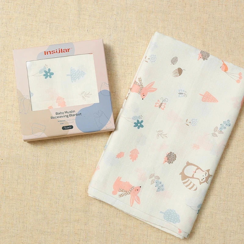 Double Layer Cotton Gauze Muslin Baby Blanket - Just Kidding Store