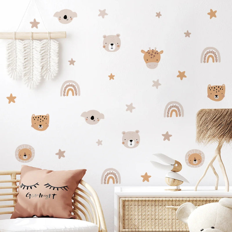 Pastel Stars and Rainbow Wall Stickers - Just Kidding Store