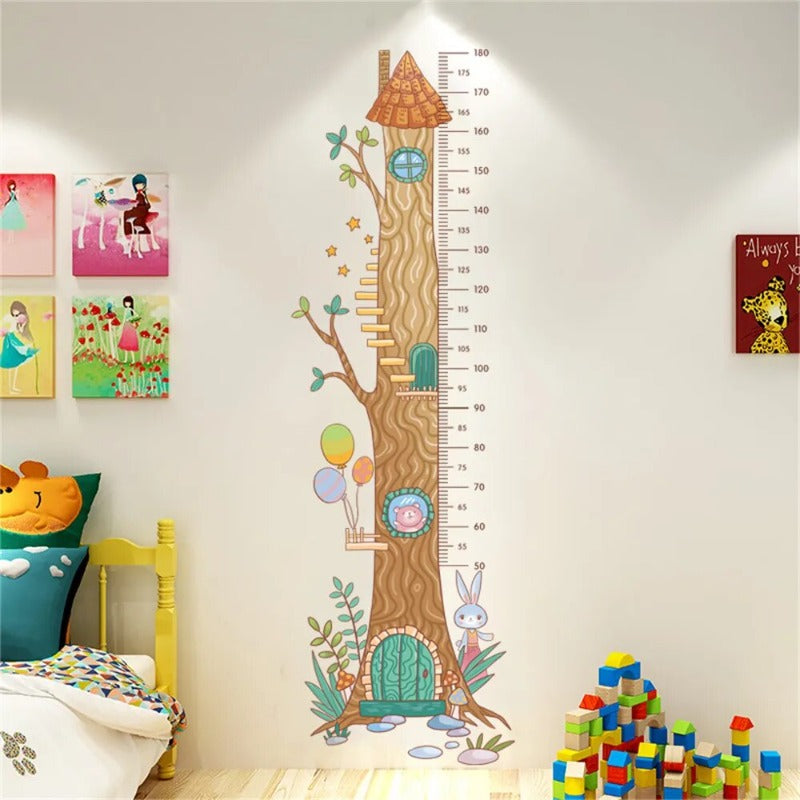 Growing Tree Height Measure Decal - Growth Chart Sticker - Just Kidding Store