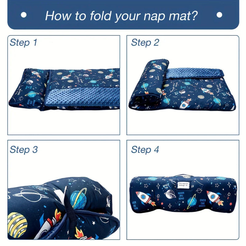 Outer Space Nap Mat - Sleeping Envelope With Pillow - Just Kidding Store