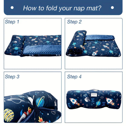 Outer Space Nap Mat - Sleeping Envelope With Pillow - Just Kidding Store
