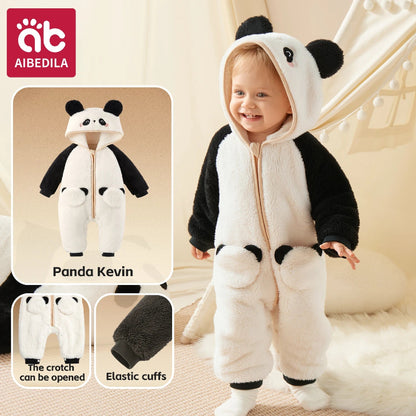 Animal Coral Fleece Baby Toddle Jumpsuit - Just Kidding Store