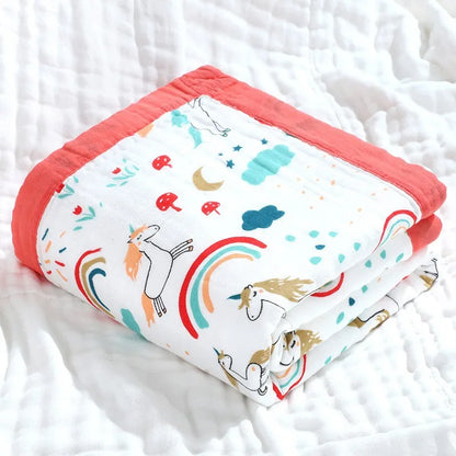 6 Layers Cotton Muslin Blanket - Just Kidding Store