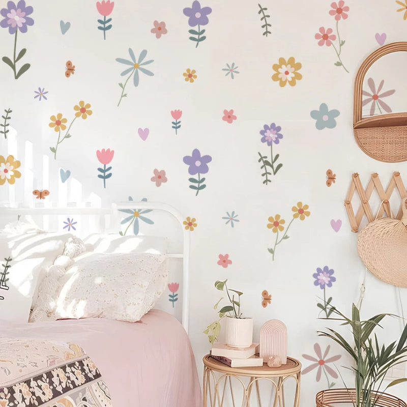 Spring Flowers Nursery Playroom Wall Stickers - Just Kidding Store