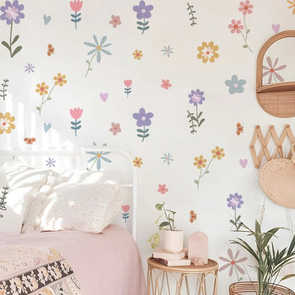 Spring Flowers Nursery Playroom Wall Stickers - Just Kidding Store