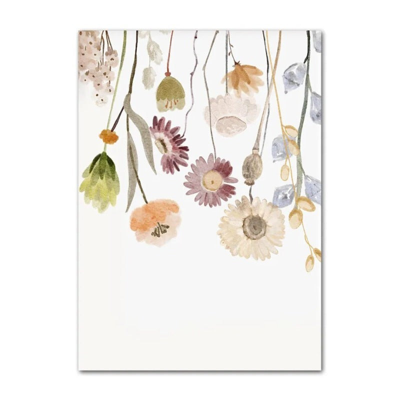 Wildflowers Boho Rainbow Personalised Canvas Posters - Just Kidding Store