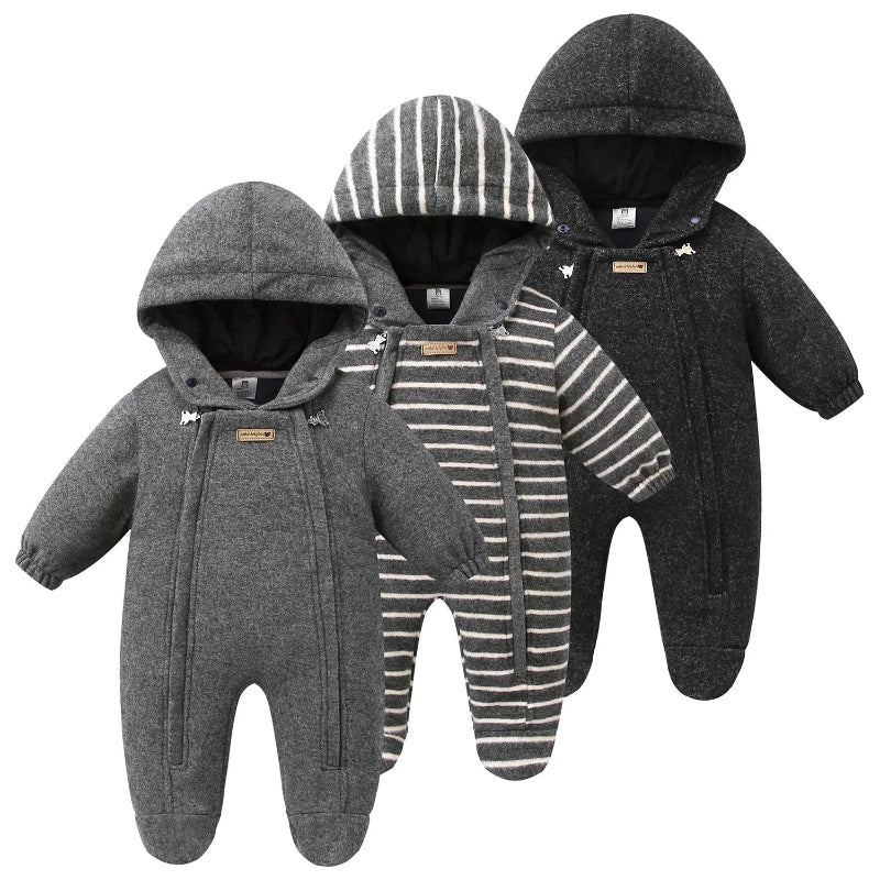 Winter Hooded Baby Toddler Jumpsuit - Just Kidding Store