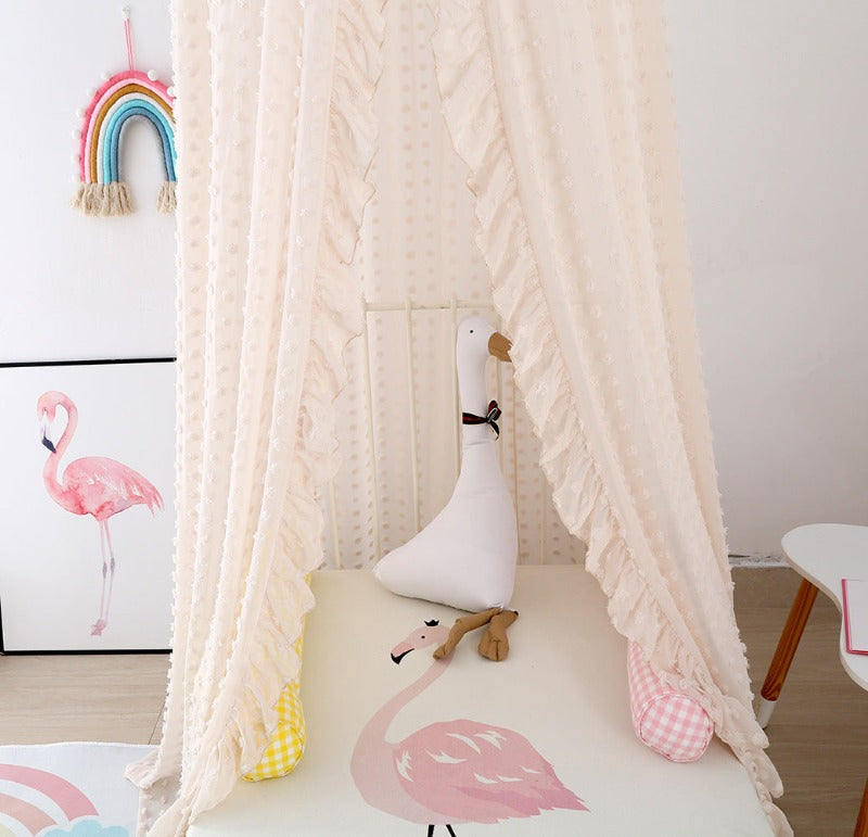 Pom Pom Bed Canopy - Fairy Hung Dome - Just Kidding Store