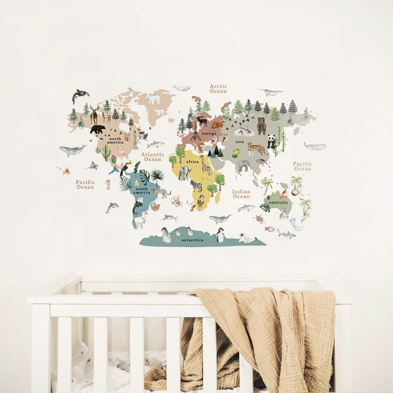 Wildlife World Kids Nursery Map - Just Kidding Store