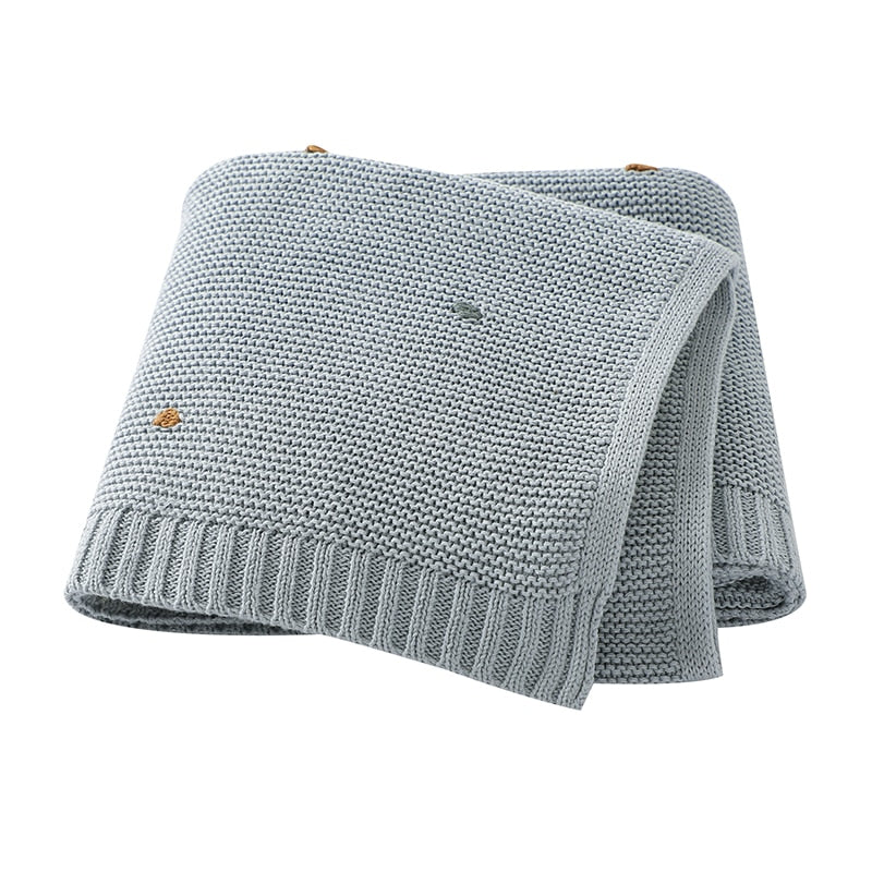 Colorful Dots Cotton Knitted Blanket - Just Kidding Store